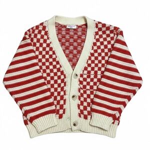 ButterMelon Red and Cream Cardigan